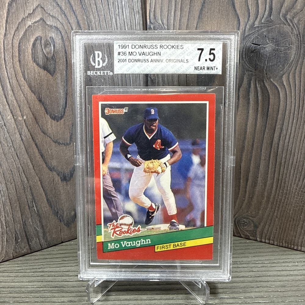 Mo Vaughn Beckett 7.5 NR-MT 1991 Donruss‎ The Rookies #36 RC Red Sox Beckett 7.5